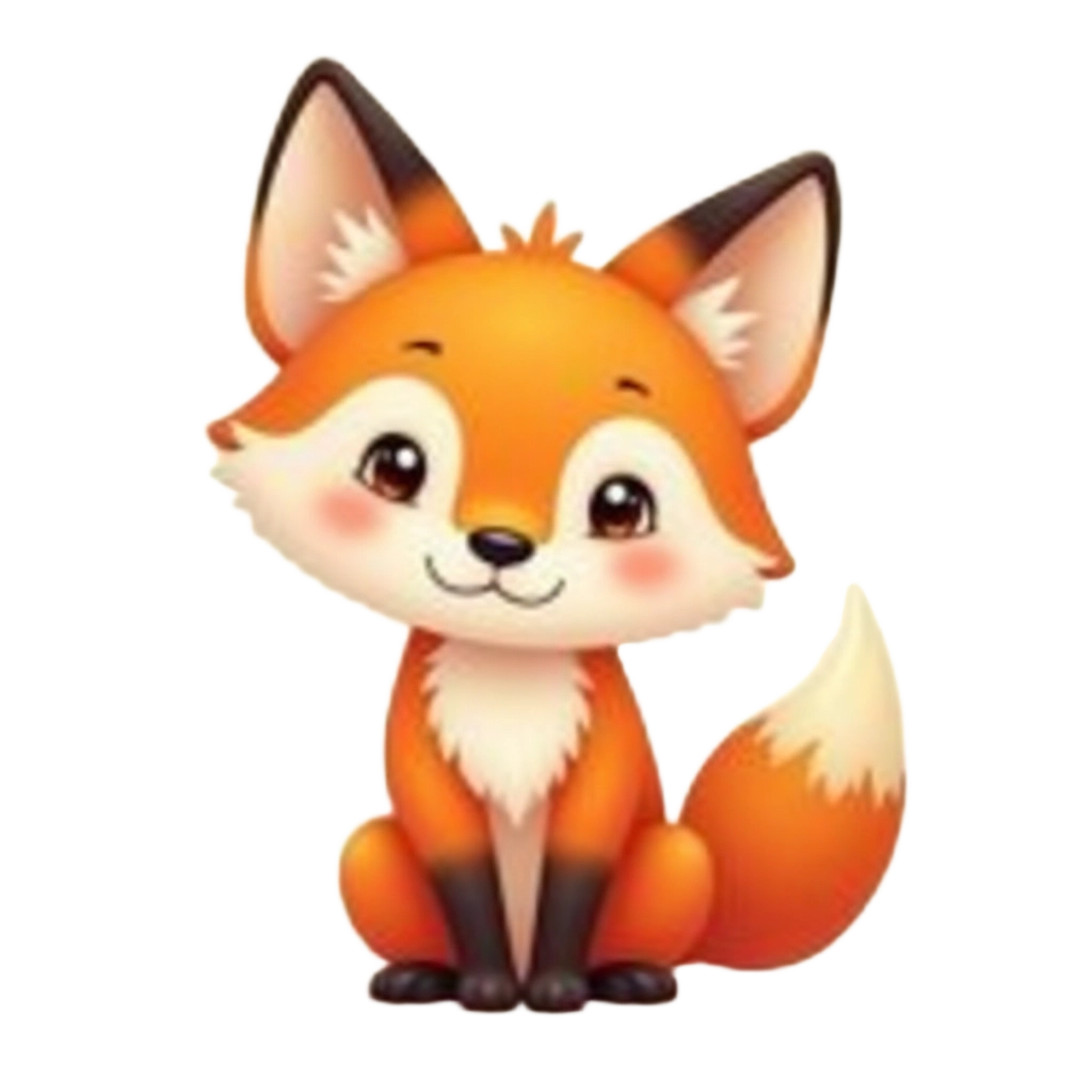 Adorable Cartoon Fox